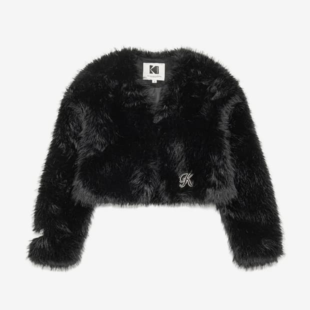 코닥어패럴 페이크퍼 자켓 볼레로 블랙