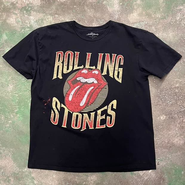[XL] 롤링스톤즈 밴드티 오피셜 머천다이즈 반팔티 크랙 프린팅 굿즈