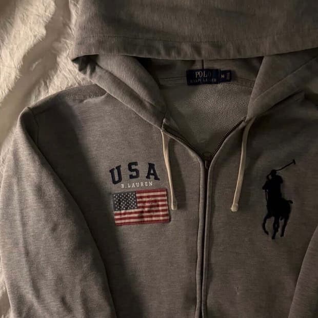 폴로 빅포니 성조기 후드집업