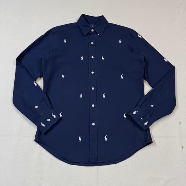 S) 폴로 랄프로렌 클래식핏 멀티포니 옥스포드 네이비 셔츠