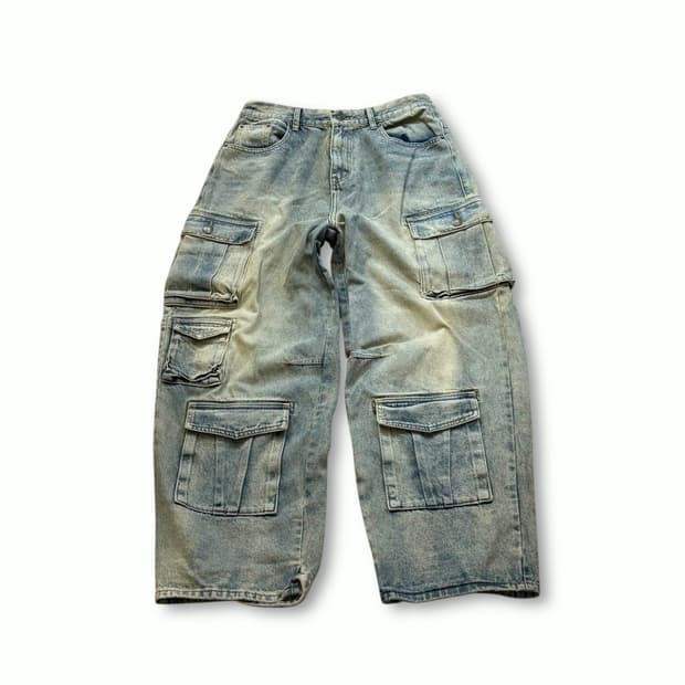UNUSED.LAB 멀티카고 데님팬츠