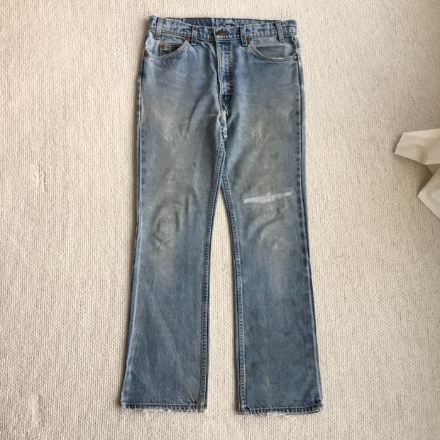 90‘s levis 517 연청 리페어 부츠컷 데님