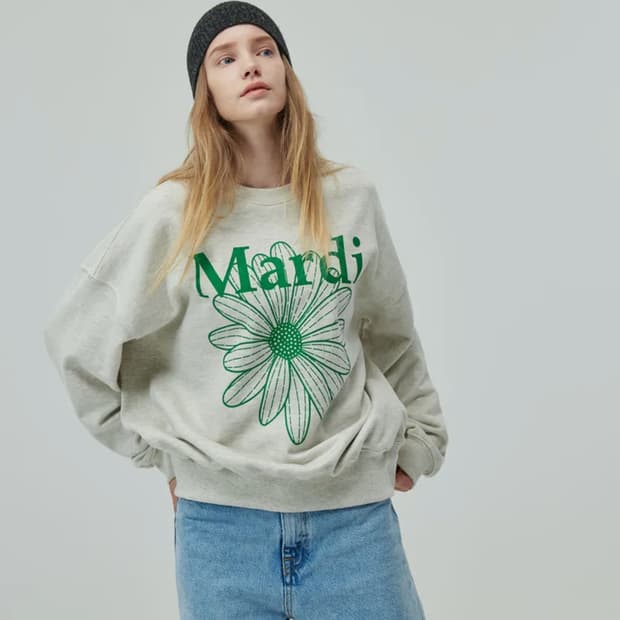 마르디 메크르디 맨투맨 스웻셔츠 오트밀 그린 