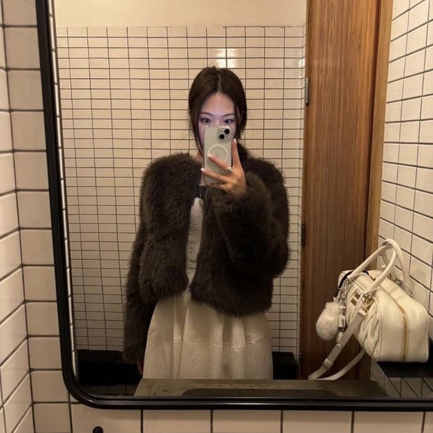 포스터 시부야 퍼자켓 브라운