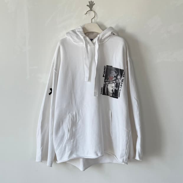 SJYP 오버핏 프린트 후드티 M / 남녀모두착용