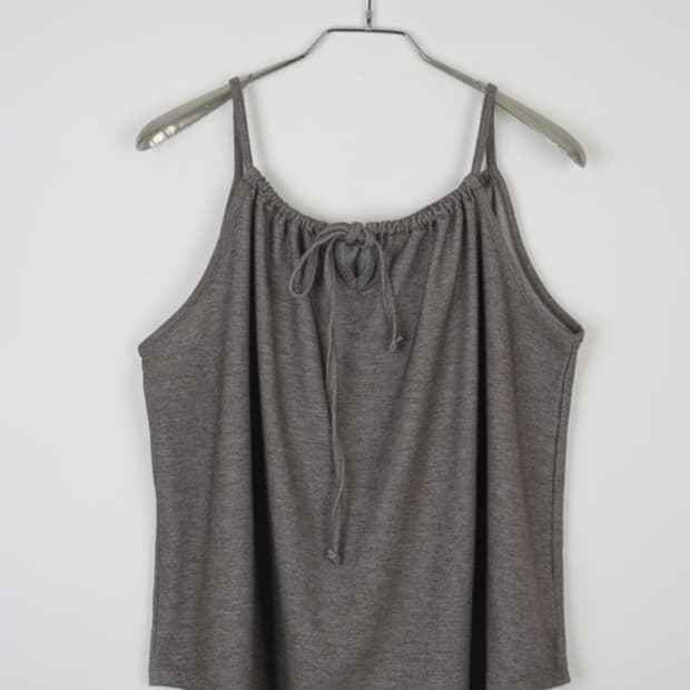 김아홉 22 shirring sleeveless_브라운