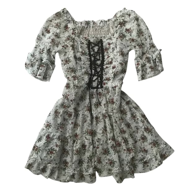 일본빈티지 레이스 프릴 원피스