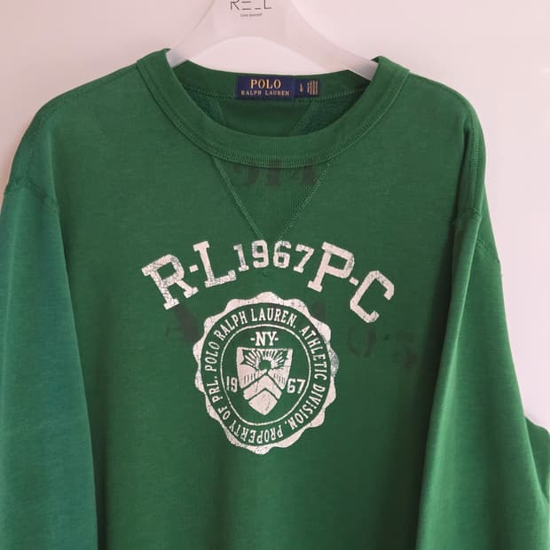 폴로 랄프로렌 워싱 맨투맨 L 그린