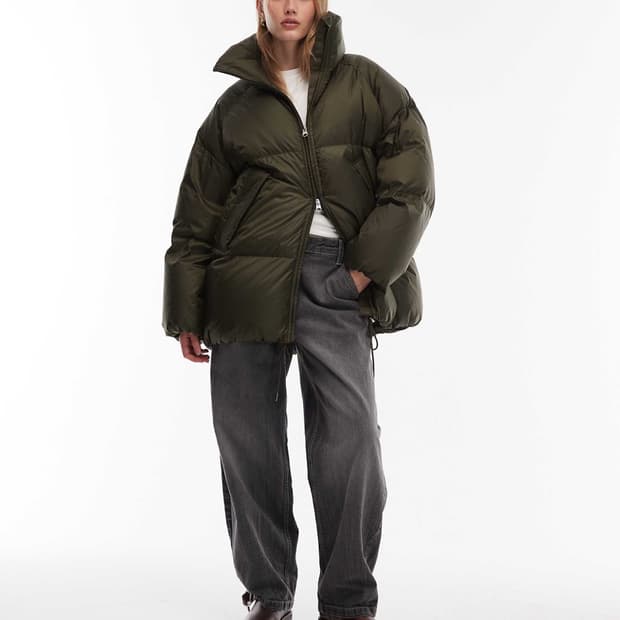 아르켓 다운 자켓 패딩 다크 그린 새상품 M