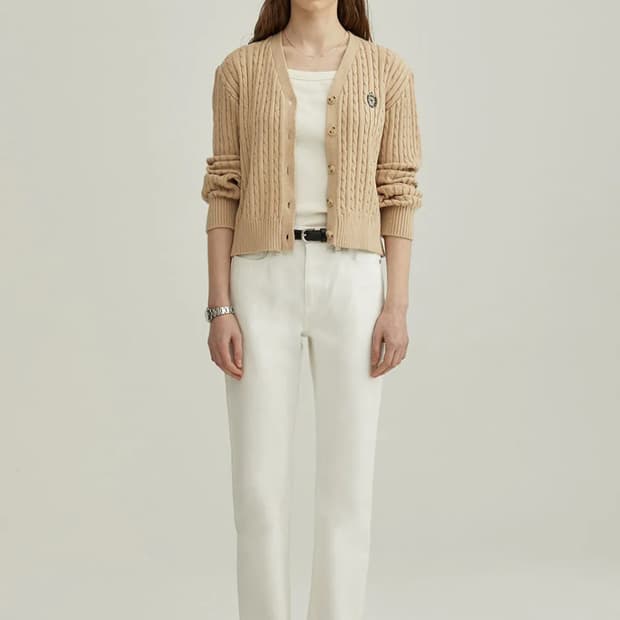 던스트 에센셜 스트레이트 진 데님 오프화이트 s