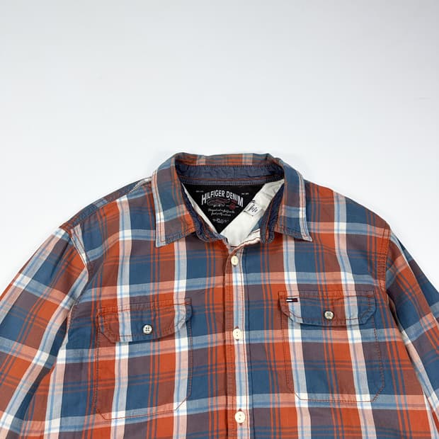 타미힐피거 데님 플래그 체크셔츠 (L)