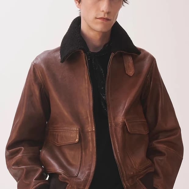 자라 데이비드 베일리 레더 에비에이터 g1 가죽 자켓 5388/100