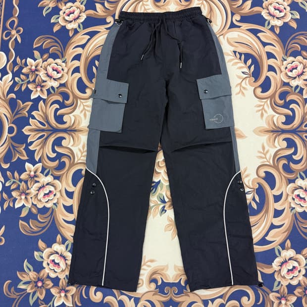 (3)드네이지 DENAGE 스플릿 카고 우븐 팬츠(블랙)