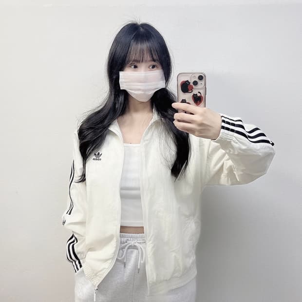 아디다스 오리지널 락업 바람막이 자켓 화이트