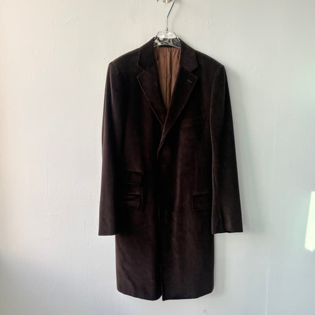 돌체앤가바나 벨벳 테일러드 코트