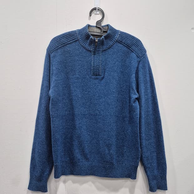 캠브리지맴버스 블루 하프넥 니트 스웨터 남성 95사이즈