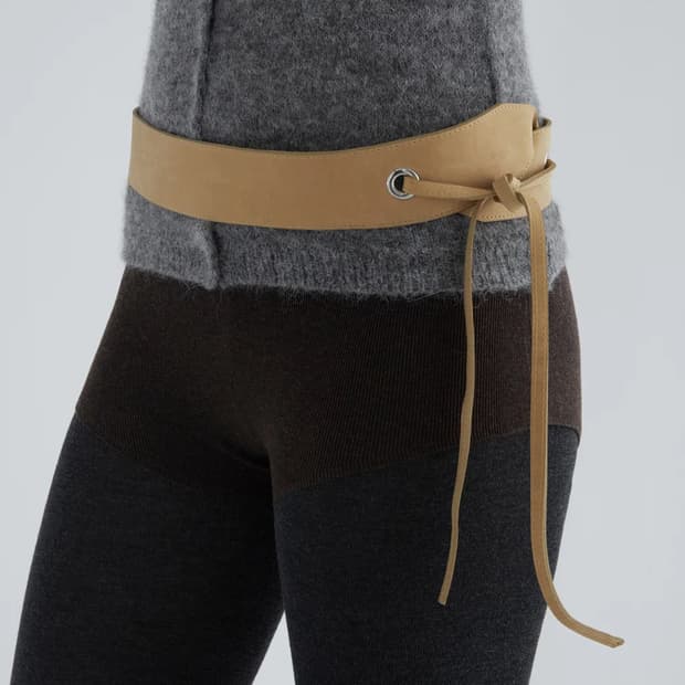 [XS/S]팔로마울 Trot 아일렛 벨트/라이트 브라운