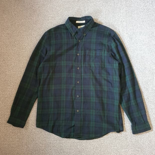 90s엘엘빈 타탄체크 플란넬 셔츠  no.56