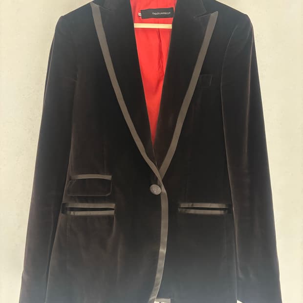 Dsquared2 벨루어 테일러드 재킷