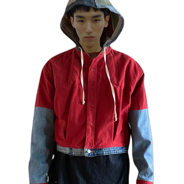 (100)Levi’s x Lee 코튼 크롭후드 자켓