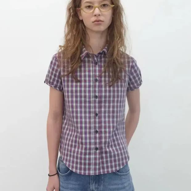 엔조블루스 체크셔츠