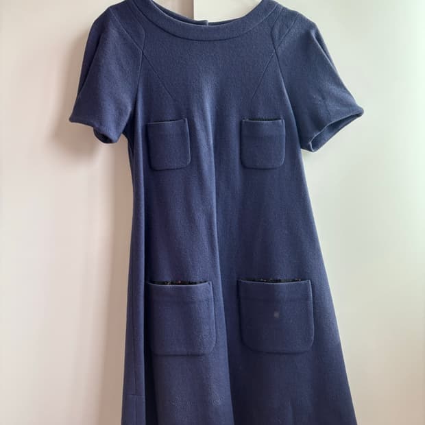 질스튜어트 네이비 포켓 반팔 원피스
