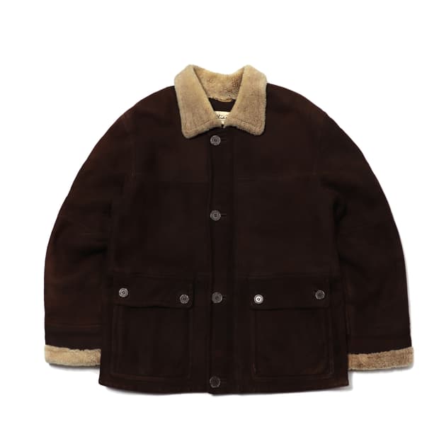 MATTHIAS 램스킨 스웨이드 시어링 무스탕 자켓 size 95