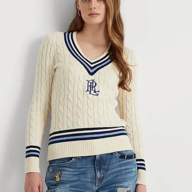 로렌 랄프로렌 크리켓 케이블 니트 스웨터 ~55