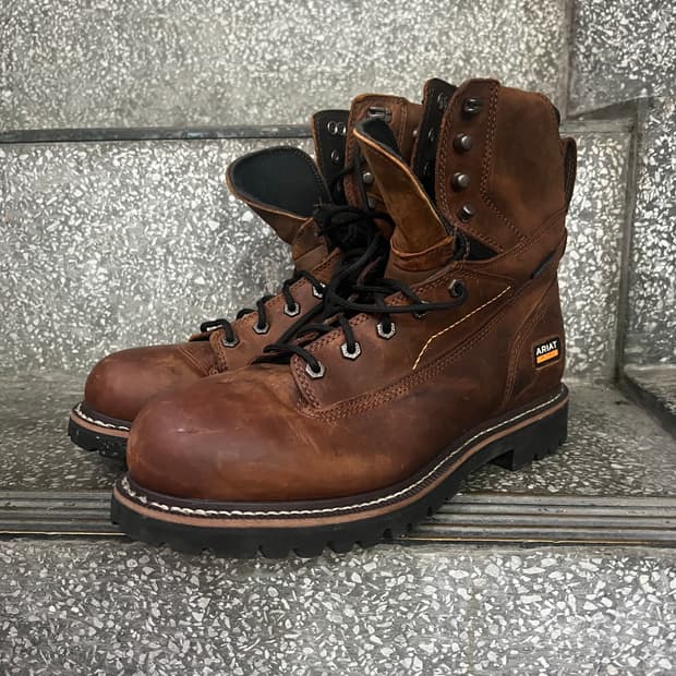 아리앗(Ariat) '롱뷰 쇼크 실드 8인치 워터프루프 워크 부츠
