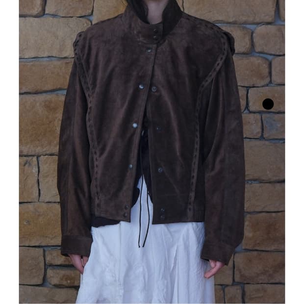 베르소 컷아웃 레더 블루종