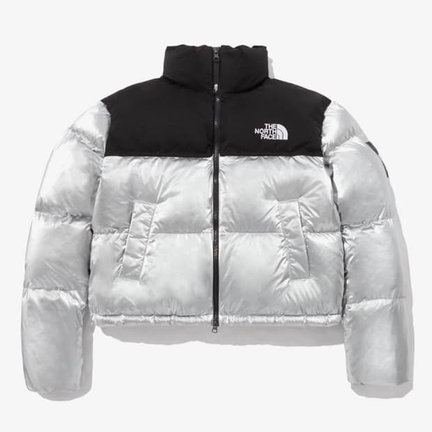 노스페이스 화이트 라벨 눕시 다운 자켓 SE 실버