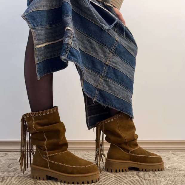 여밈 pigtail boots (suede camel) 250