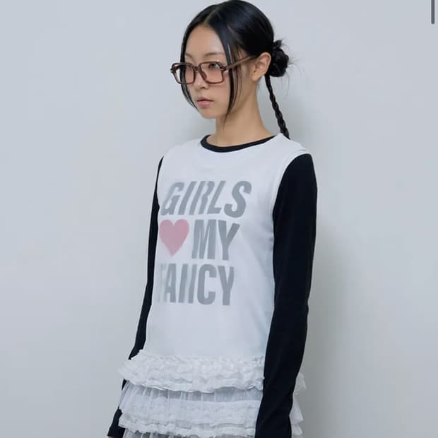 팬시클럽 도트 레이어드 원피스 (WHITE)