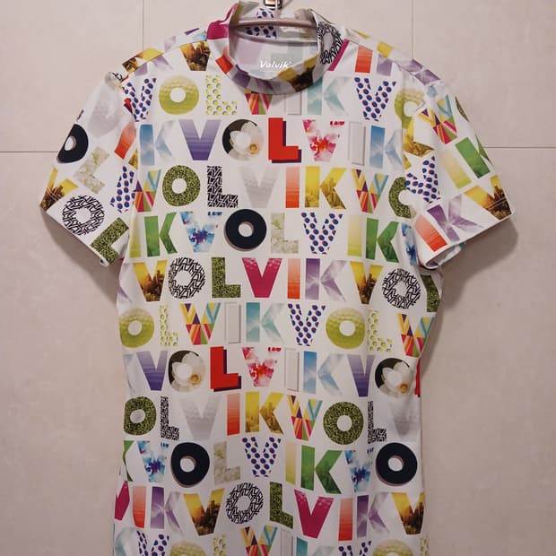 볼빅 정품 여성 반팔 반목티 90 사이즈