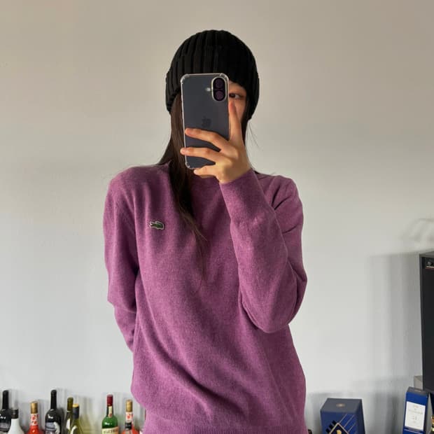 [M]라코스테 여성 퍼플 니트