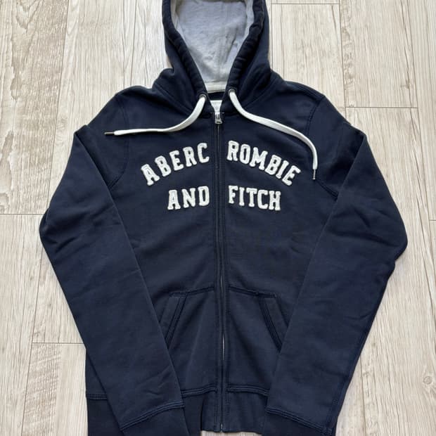 아베크롬비 딱붙핏 후드집업 네이비 m