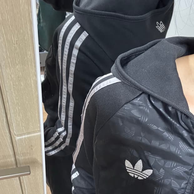 아디다스로고져지 아디다스로고바막져지 큐빅로고져지 아디다스후드져지 슬림핏