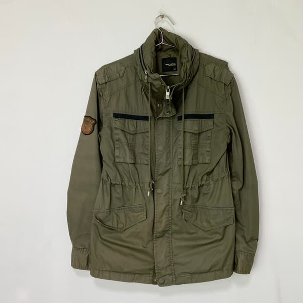 REIZ JEANS 00s 빈티지 하이넥 밀리터리 카고 야상자켓 100