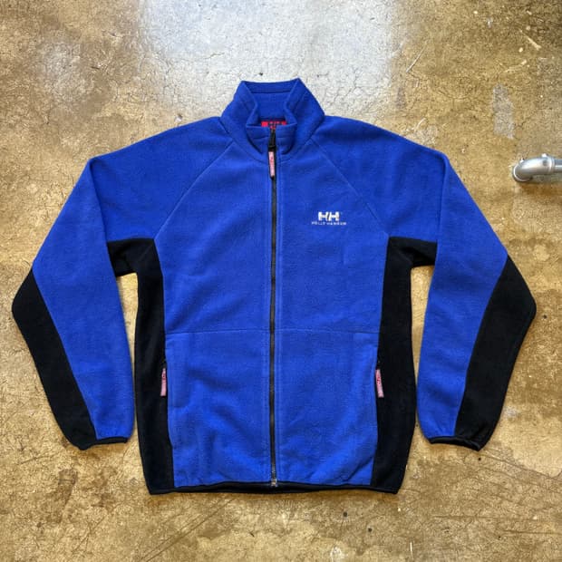 헬리한센 배색 플리스 집업 재킷