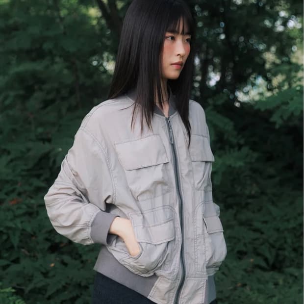 [S 구해요!!!!!!] 하이산 유틸리티 윈드 봄버 자켓 스톤 베이지