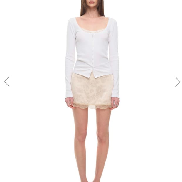 LACE MINI SLIP SKIRT (LIGHT PINK)