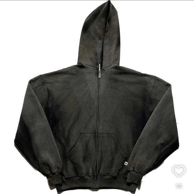 빈티지 러셀 후디집업 L