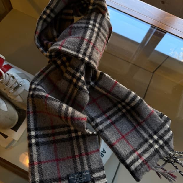 이태리 메이드 노바체크 램스울 머플러