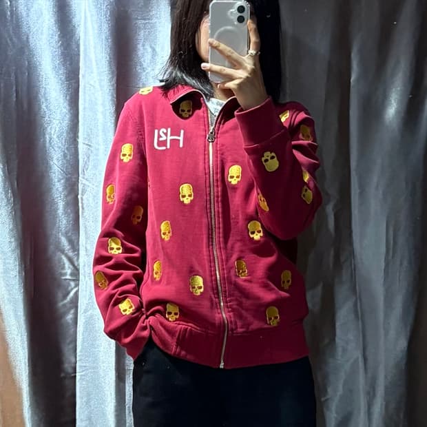 S HYDRGEN 레드 스컬 자켓