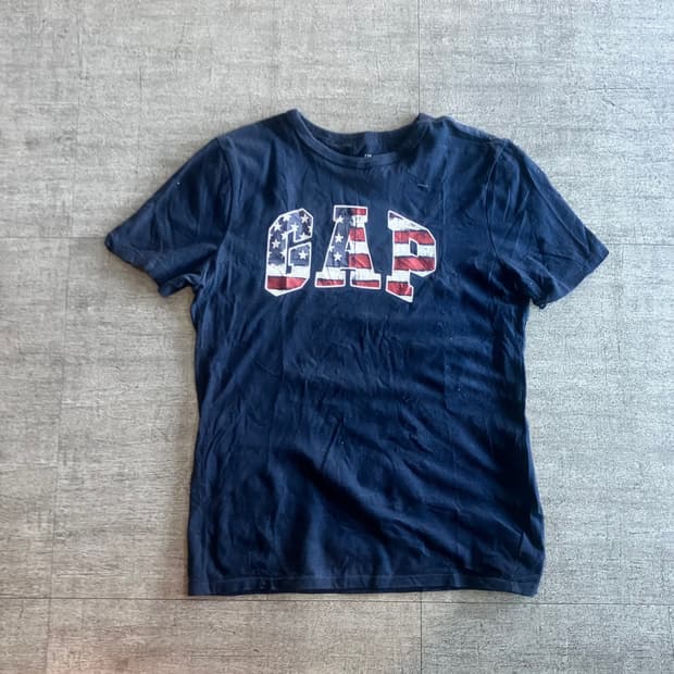 Gap 갭 핀터깔y2k 올드스쿨 딱붙핏 성조기로고 반팔티셔츠