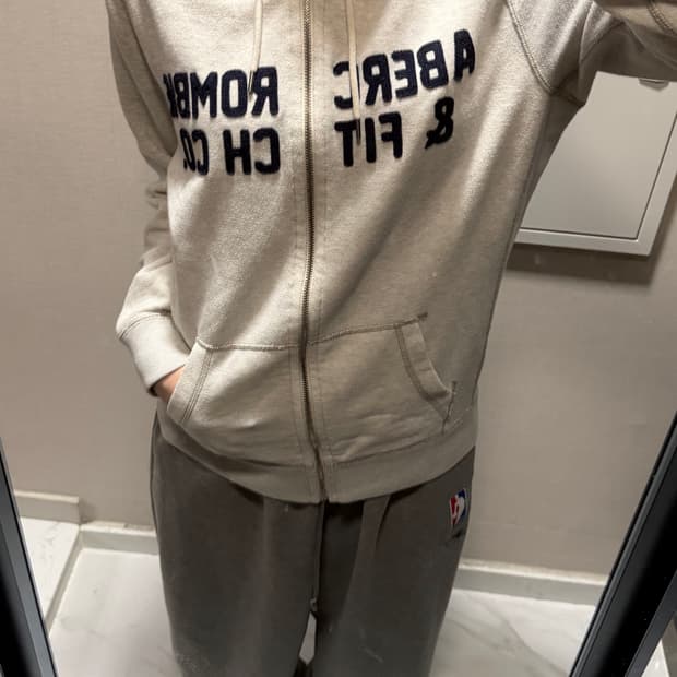 아베크롬비 그레이 후드집업 s