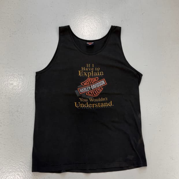 Harley Davidson 빈티지 블랙 탱크탑