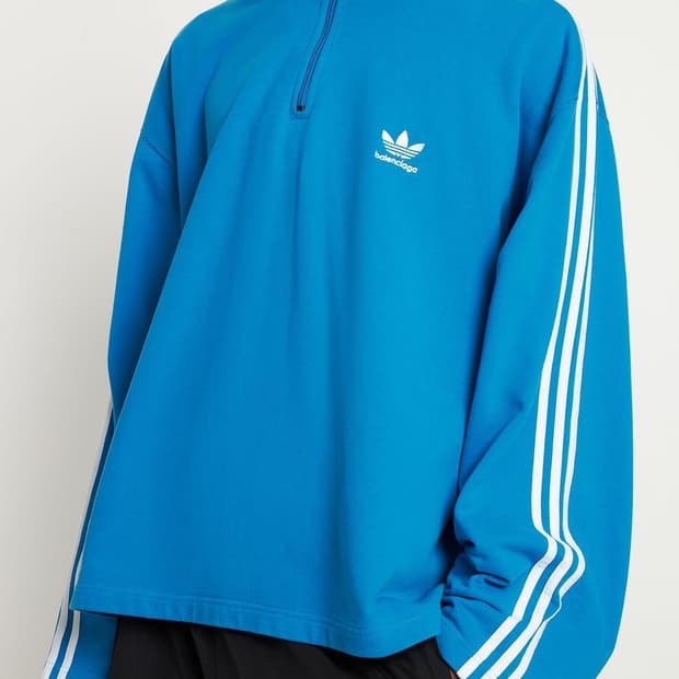 발렌시아가 아디다스 하이넥 지퍼 스웨트 셔츠 짚업 맨투맨