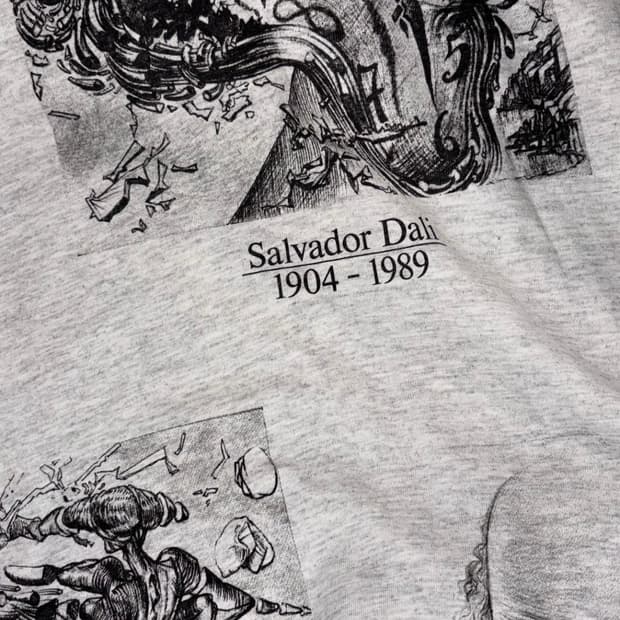 90s salvador dail art t shirt