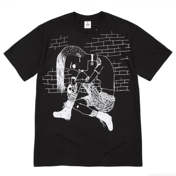 [L]슈프림 X Y's by 요지 야마모토 씽커 티셔츠 블랙 25FW